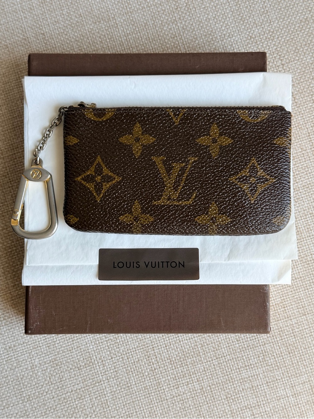 Louis Vuitton VINTAGE Monogram Coin Pouch Key Cles Wallet Vintage 882 ET 1988 - Picture 2 of 12
